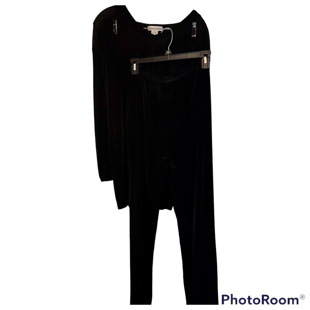 REGINA Porter large jersey pantsuit, black.